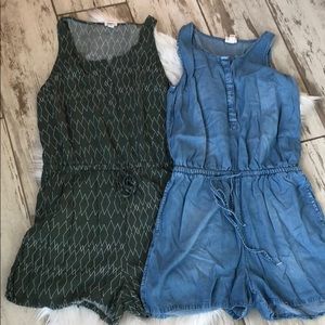 Two shorts rompers